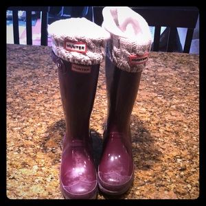 🎉🎊Hunter boots with socks 🎊🎉